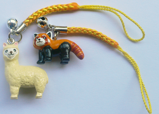 Resin Animals...Alpaca and Lesser panda