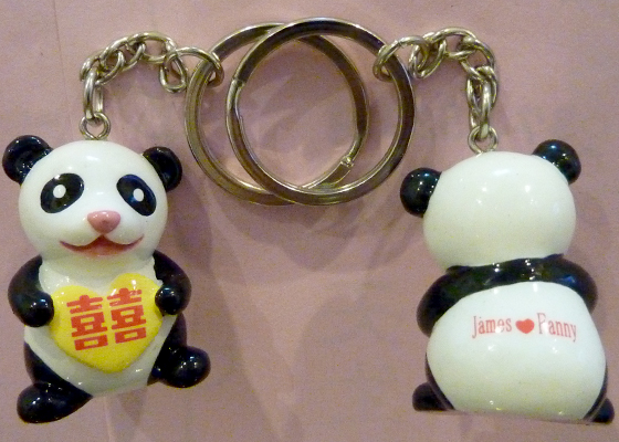 Resin Figurines+ Keychain...Panda For Wedding Gifts